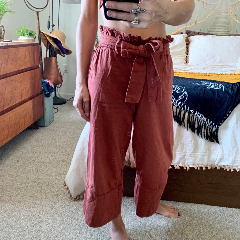 Rust Colored Wide Leg Pant